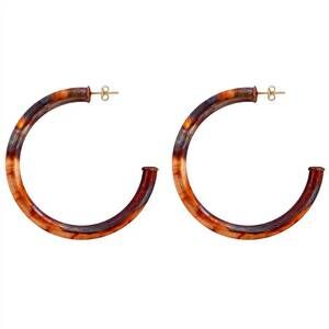 NEW SHEILA FAJL arlene burnished large hoops earrings in burnished gold